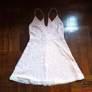 Forever21 Pale Pink Lace Dress Size Small
